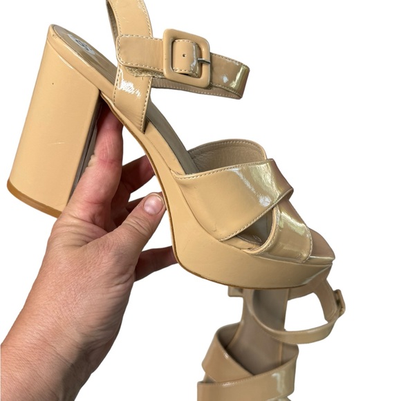 Jeffrey Campbell Amma Platform Slingback Sandal, size 9.5, NWOB, NUDE - Picture 4 of 15